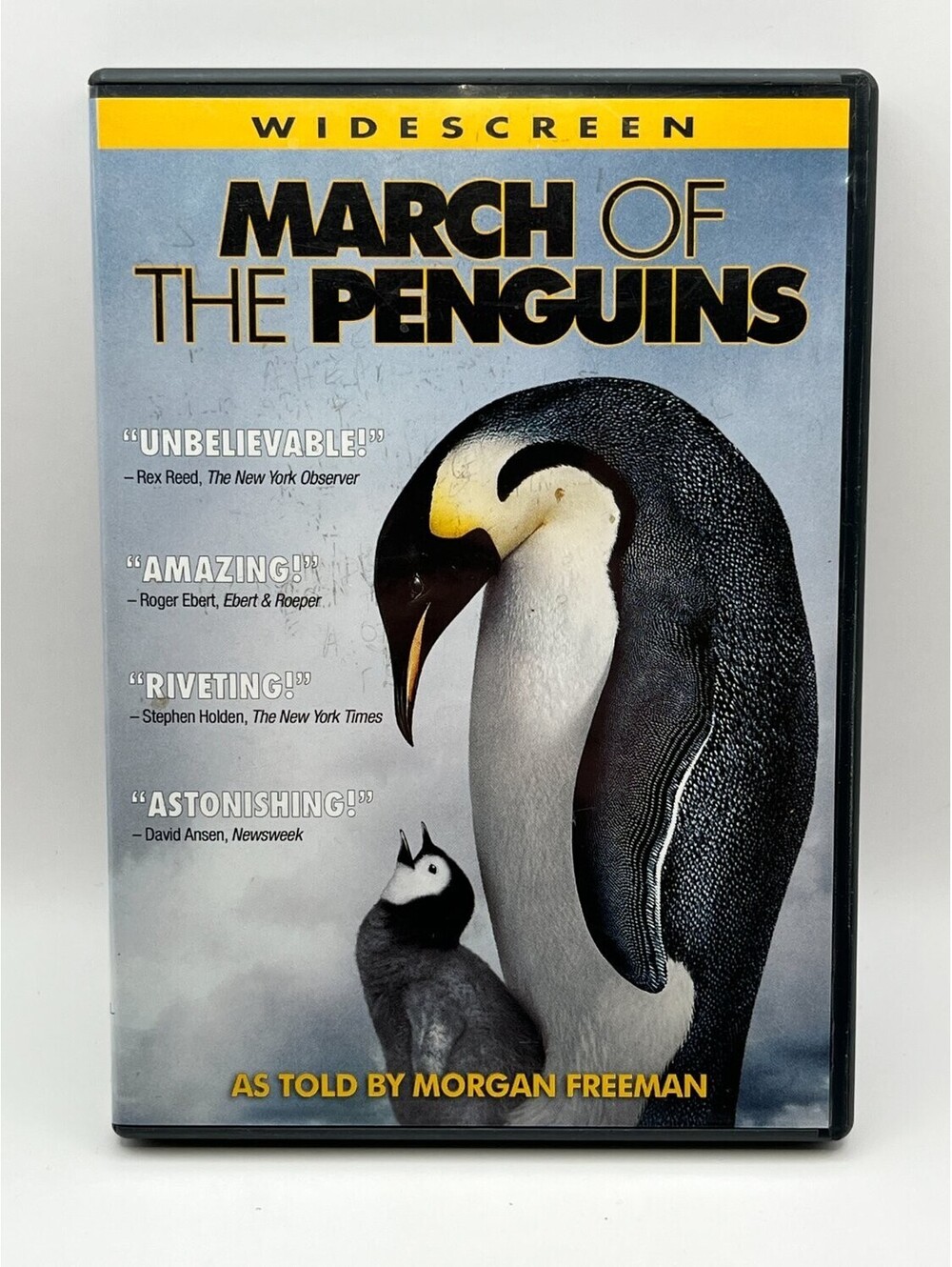 March of the Penguins DVD Widescreen Morgan Freeman 2000s Documentary
